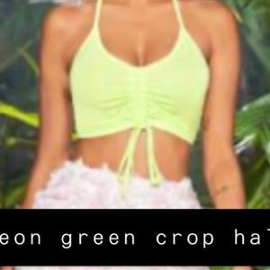 Neon green halter